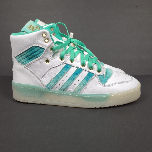 Adidas Rivalry High CHINESE SINGLES DAY Basketball Shoe White Green Sz Men‎ 10.5